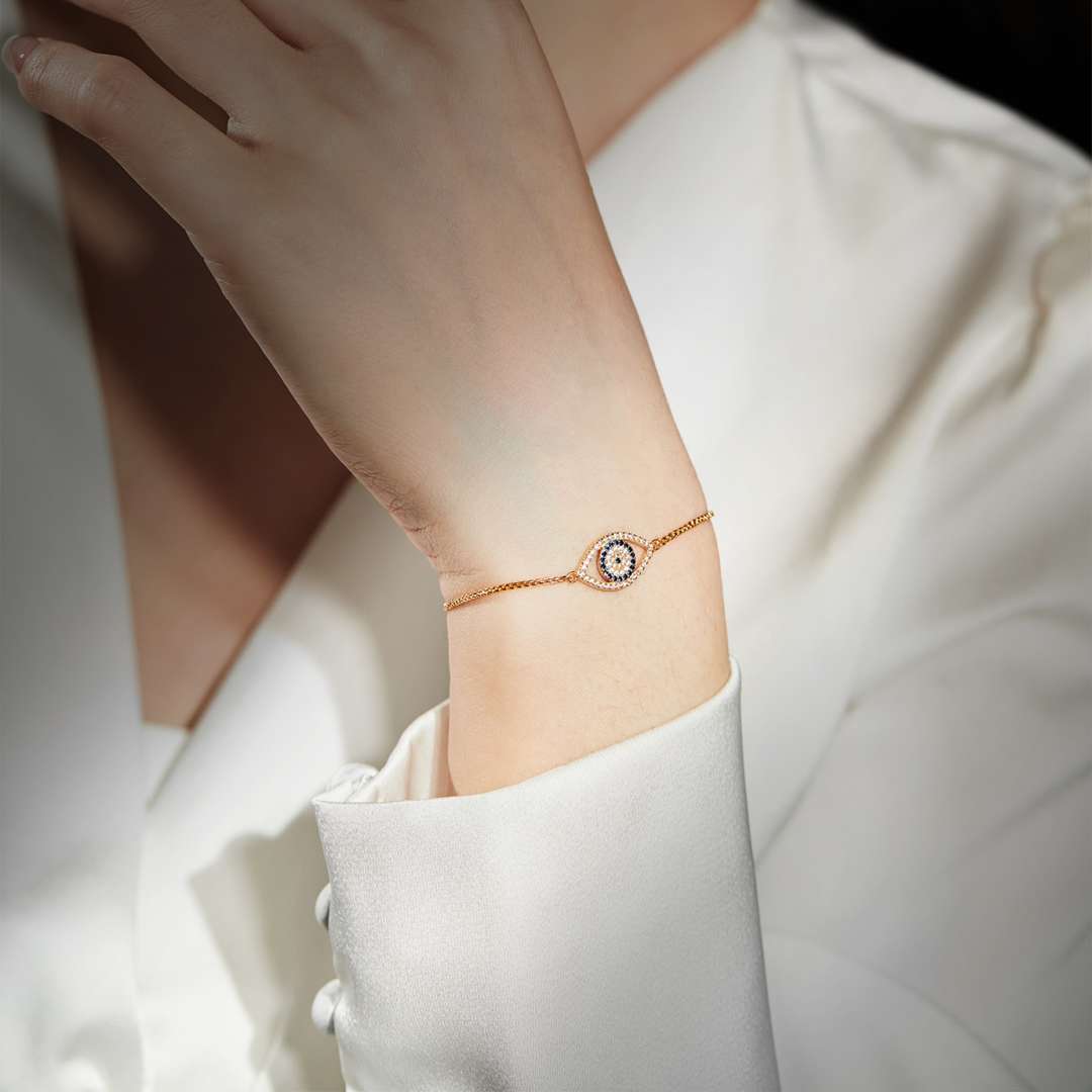 [Kismet Jewels ]Dazzling Eye Shape Necklace