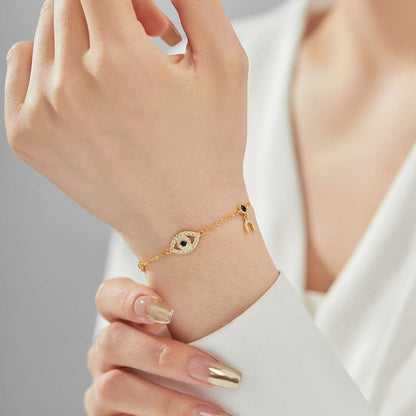 [Kismet Jewels ]Dainty Eye Shape Necklace