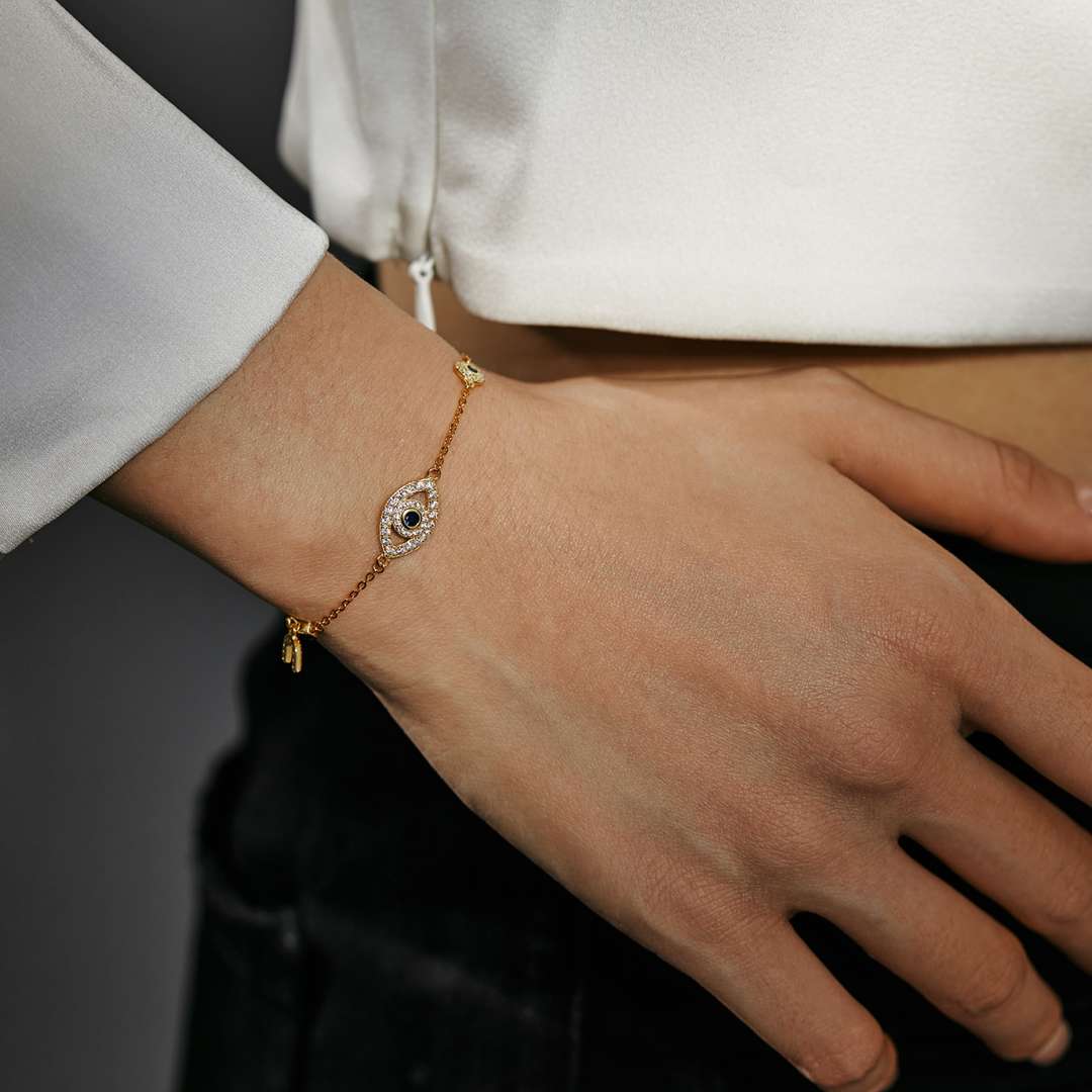 [Kismet Jewels ]Dainty Eye Shape Necklace