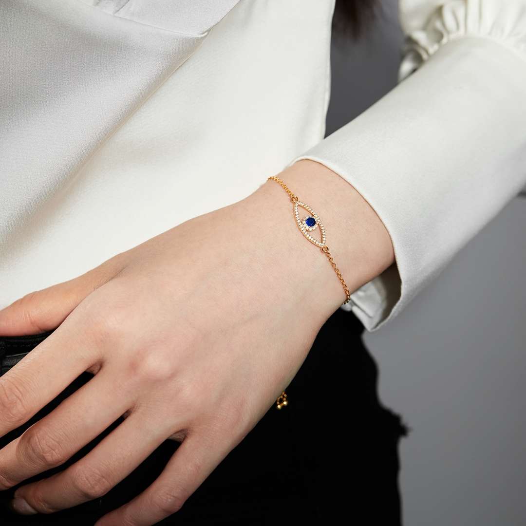 [Kismet Jewels ]Devil's Eye Hollow Design Bracelet
