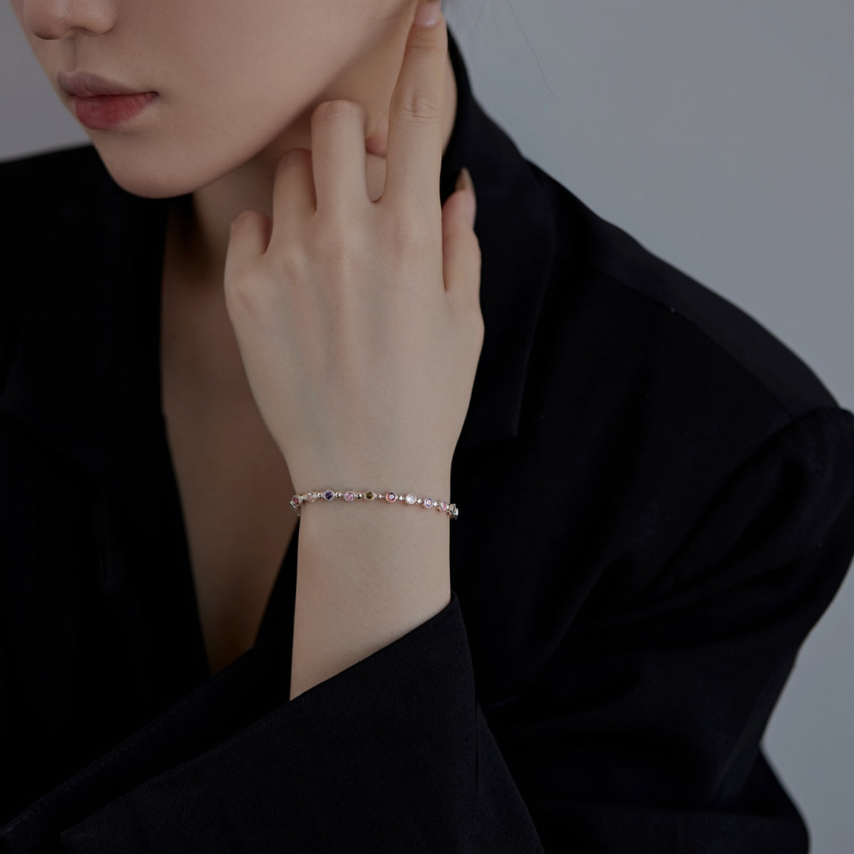 [Kismet Jewels ]Sparkling Exquisite Round Cut Party Bracelet