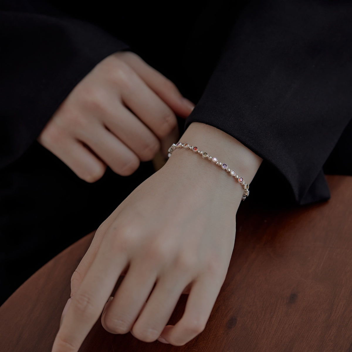 [Kismet Jewels ]Sparkling Exquisite Round Cut Party Bracelet