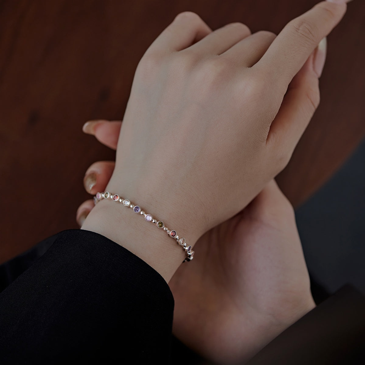 [Kismet Jewels ]Sparkling Exquisite Round Cut Party Bracelet