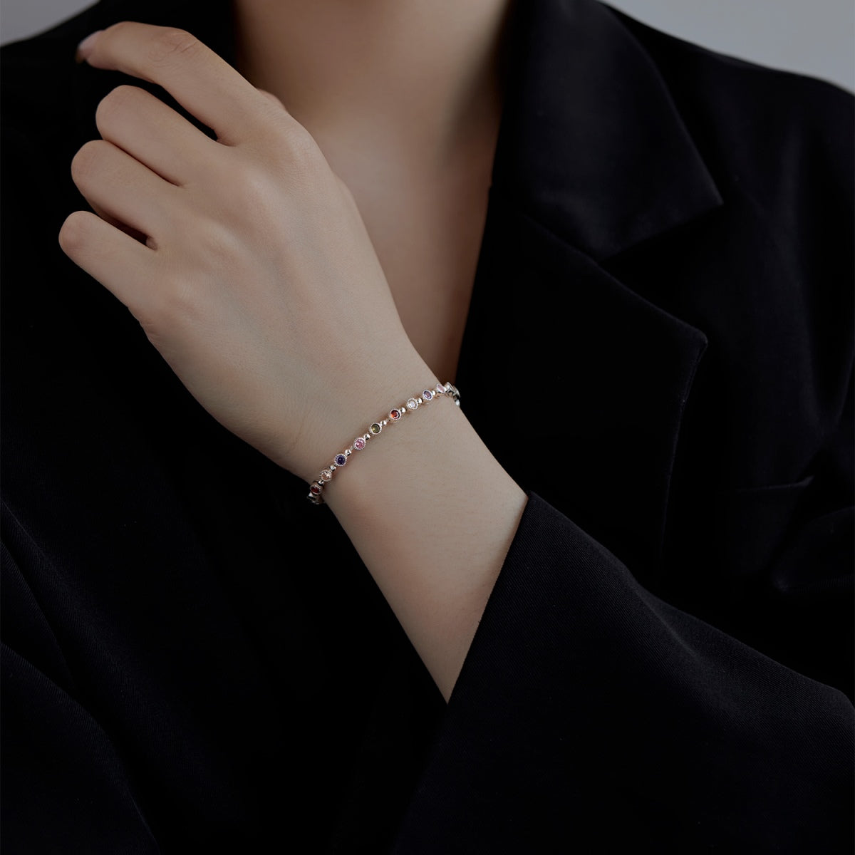 [Kismet Jewels ]Sparkling Exquisite Round Cut Party Bracelet