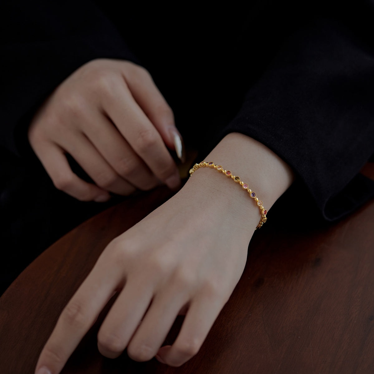 [Kismet Jewels ]Sparkling Exquisite Round Cut Party Bracelet