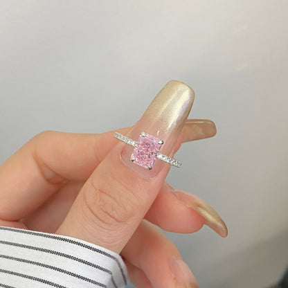[Kismet Jewels ]2.0 Carat Dazzling Sparkling Radiant Cut Party Ring