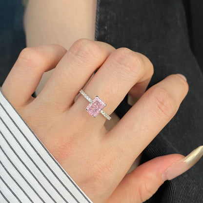 [Kismet Jewels ]2.0 Carat Dazzling Sparkling Radiant Cut Party Ring