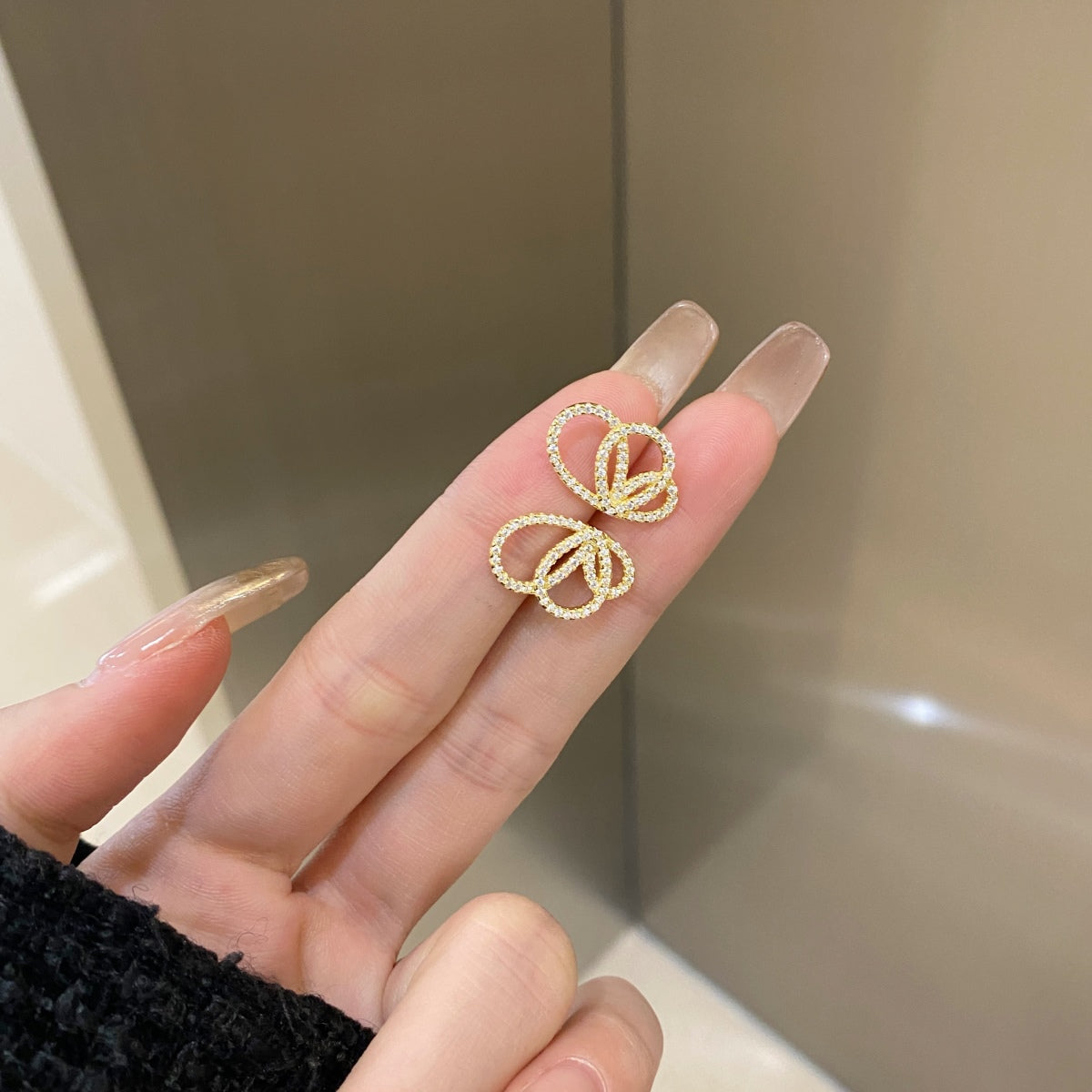 [Kismet Jewels ]Exquisite Butterfly Shape Earrings