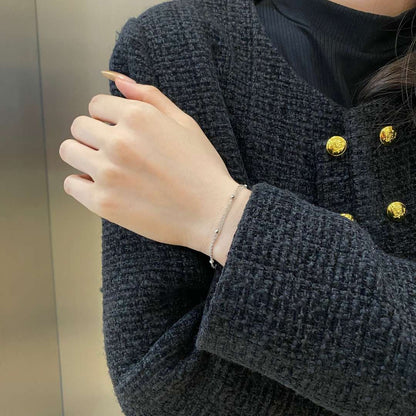 [Kismet Jewels ]Delicate Bead Double Layer Bracelet
