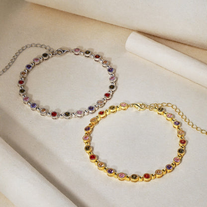 [Kismet Jewels ]Sparkling Exquisite Round Cut Party Bracelet