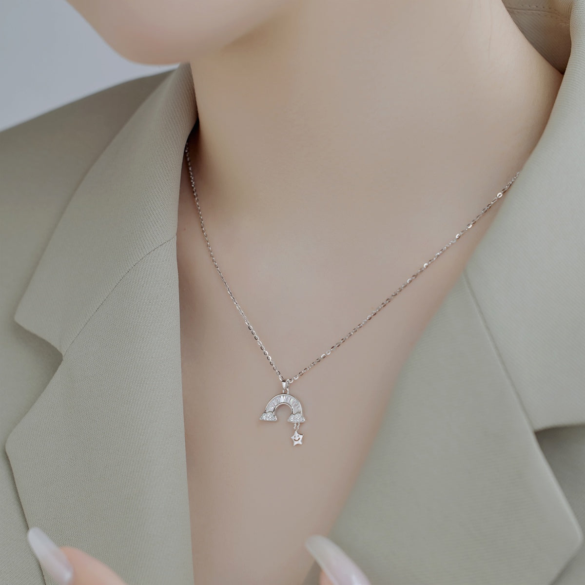 [Kismet Jewels ]Unique Rainbow Star Necklace