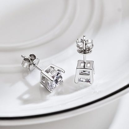 [Kismet Jewels ]1.0 Carat Radiant Princess Cut Wedding Earrings