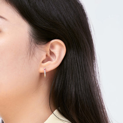 [Kismet Jewels ]Radiant Colorful Round Cut Earrings