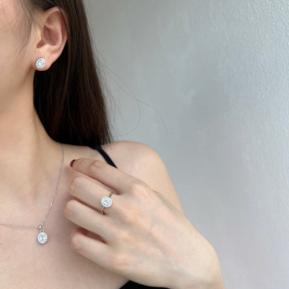 [Kismet Jewels ]Delicate Radiant Oval Cut Daily Earrings