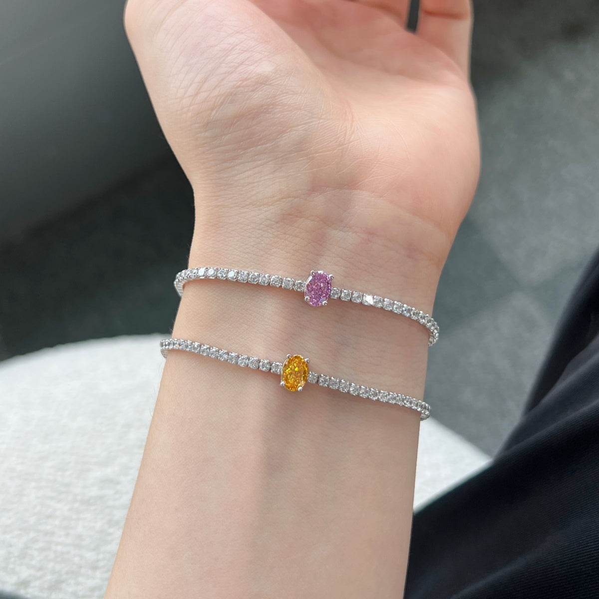 [Kismet Jewels ]0.75 Carat Exquisite Oval Cut Daily Bracelet