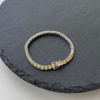 [Kismet Jewels ]Ornate Dazzling Round Cut Tennis Bracelet
