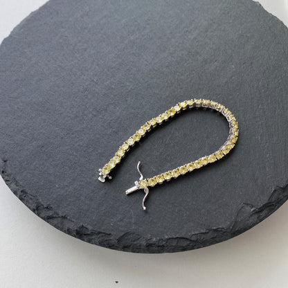 [Kismet Jewels ]Ornate Dazzling Round Cut Tennis Bracelet