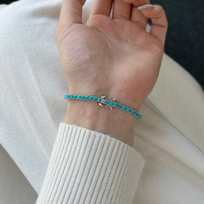 [Kismet Jewels ]Dainty Charming Round Cut Tennis Bracelet