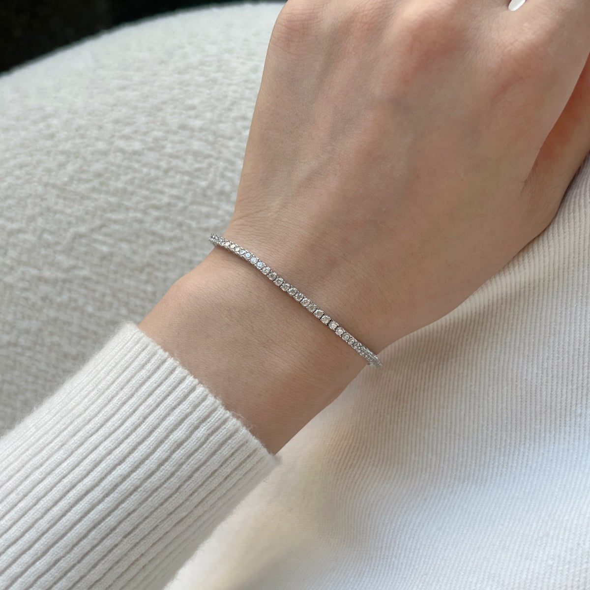 [Kismet Jewels ]Dazzling Exquisite Round Cut Daily Bracelet