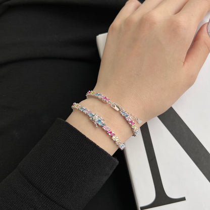 [Kismet Jewels ]Ornate Sparkling Multi Cut Party Bracelet