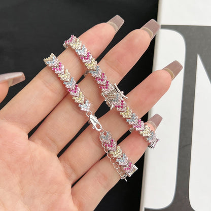 [Kismet Jewels ]Ornate Sparkling Round Cut Party Bracelet