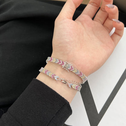 [Kismet Jewels ]Ornate Sparkling Round Cut Party Bracelet