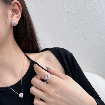 [Kismet Jewels ]Dazzling Heart Shape Lover Earrings
