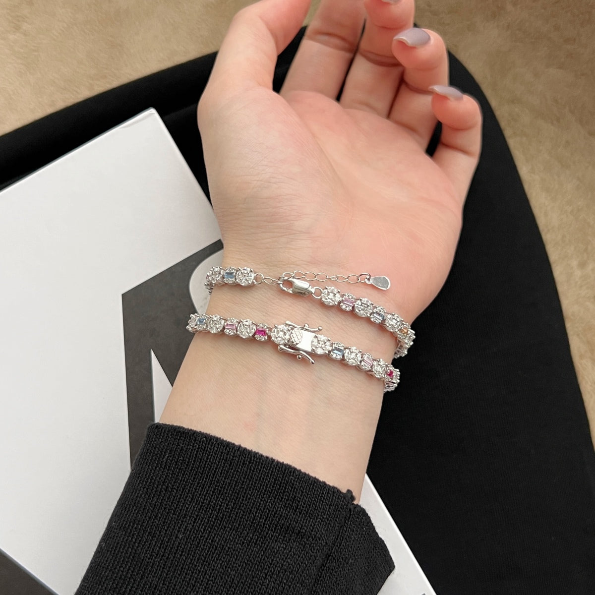 [Kismet Jewels ]Dazzling Radiant Multi Cut Daily Bracelet