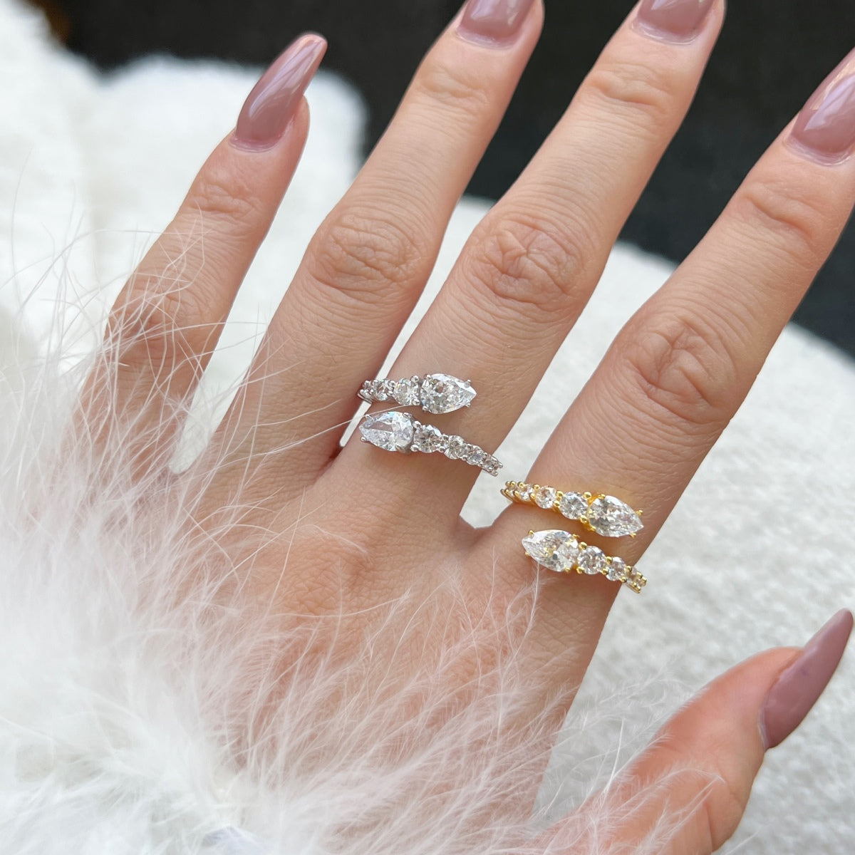 [Kismet Jewels ]Delicate Lively Snake Shape Daily Ring