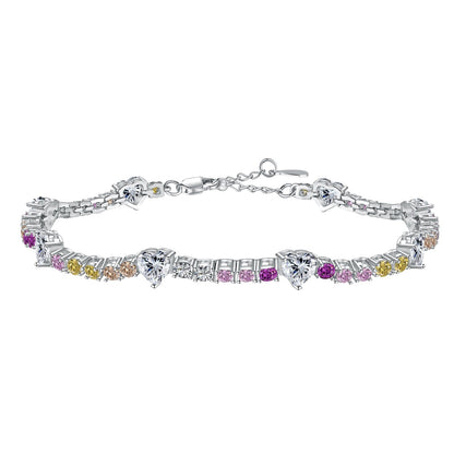 [Kismet Jewels ]Romantic Heart Shape Round Cut Lover Bracelet