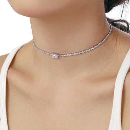 [Kismet Jewels ]2.0 carat Ornate Emerald Cut Necklace