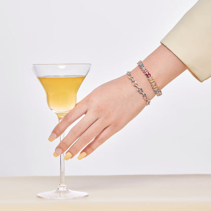 [Kismet Jewels ]Delicate Colorful Multi Cut Party Bracelet