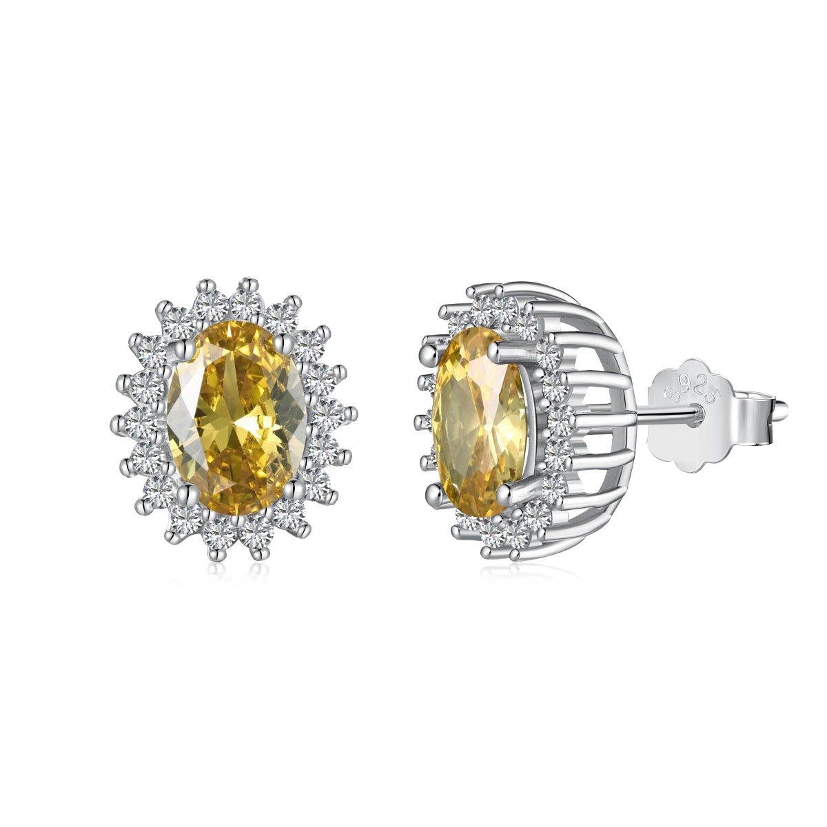 [Kismet Jewels ]Delicate Radiant Oval Cut Daily Earrings