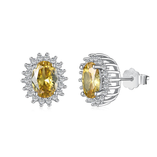 [Kismet Jewels ]Delicate Radiant Oval Cut Daily Earrings