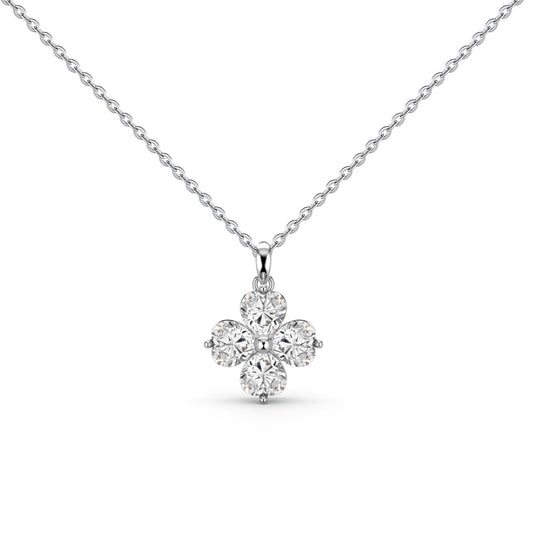 [Kismet Jewels ]Heart-Shaped Four-Leaf Clover Bead Necklace