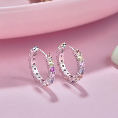 [Kismet Jewels ]Radiant Colorful Round Cut Earrings
