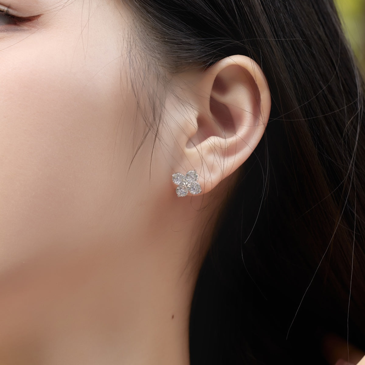 [Kismet Jewels ]Four-Leaf Clover Eight-Pointed Star Earrings