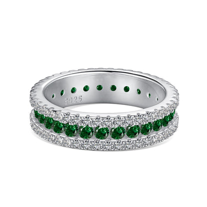 [Kismet Jewels ]Delicate Colorful Round Cut Daily Ring