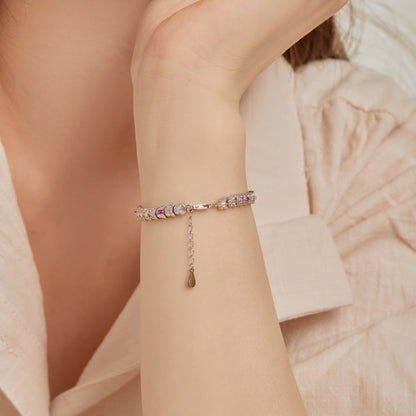 [Kismet Jewels ]Delicate Colorful Multi Cut Daily Bracelet
