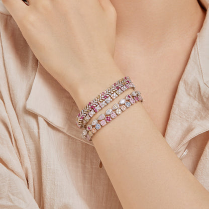 [Kismet Jewels ]0.25 Carat Radiant Water Drop Shape Daily Bracelet