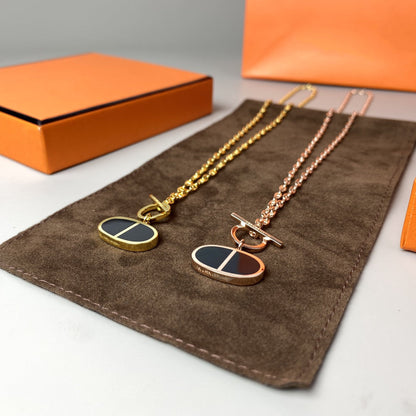 [Kismet Jewels ]CHAINE VERSO BLACK CERAMIC NECKLACE