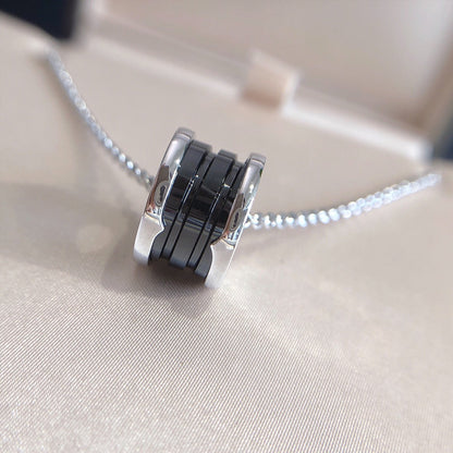 [Kismet Jewels ]ZERO 1 BLACK CERAMIC SILVER NECKLACE
