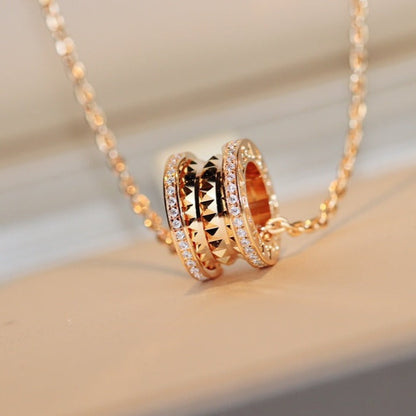[Kismet Jewels ]ZERO 1 ROCK PEDANT PINK GOLD NECKLACE