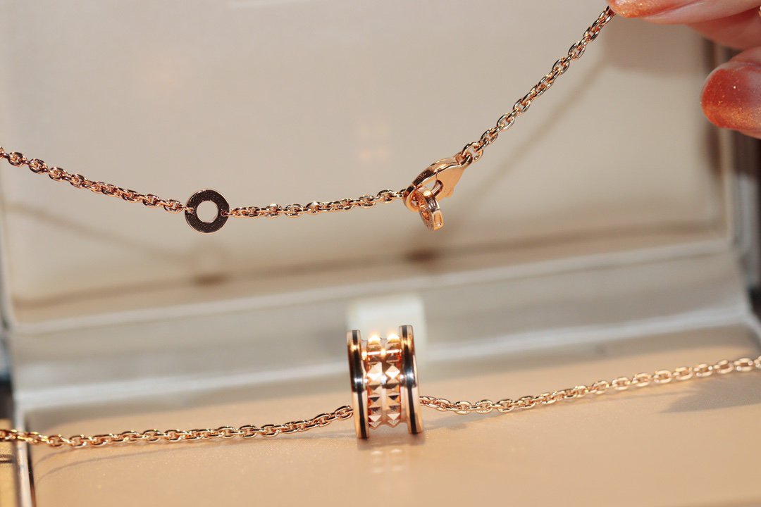 [Kismet Jewels ]ZERO 1 ROCK PEDANT PINK GOLD BLACK NECKLACE