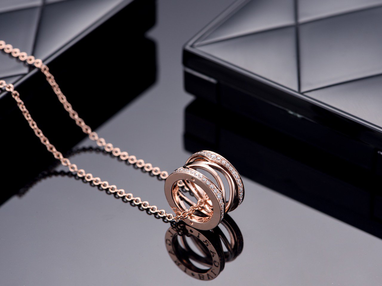 [Kismet Jewels ]ZERO 1 PINK GOLD DIAMOND OPEN NECKLACE