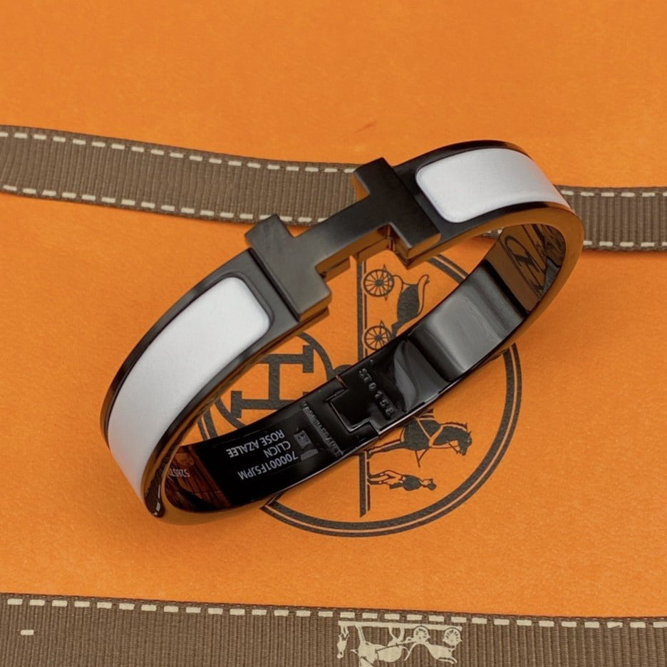 [Kismet Jewels ]H BRACELET 12MM BLACK WHITE CERAMIC