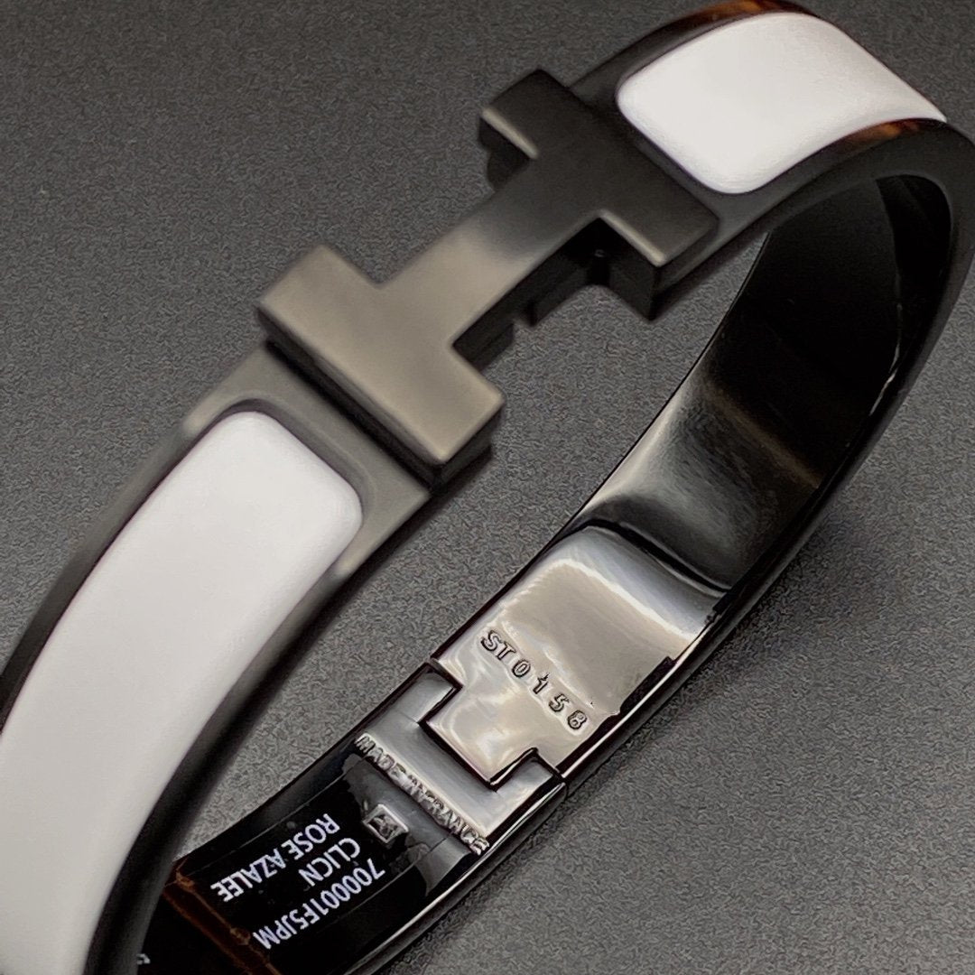 [Kismet Jewels ]H BRACELET 12MM BLACK WHITE CERAMIC