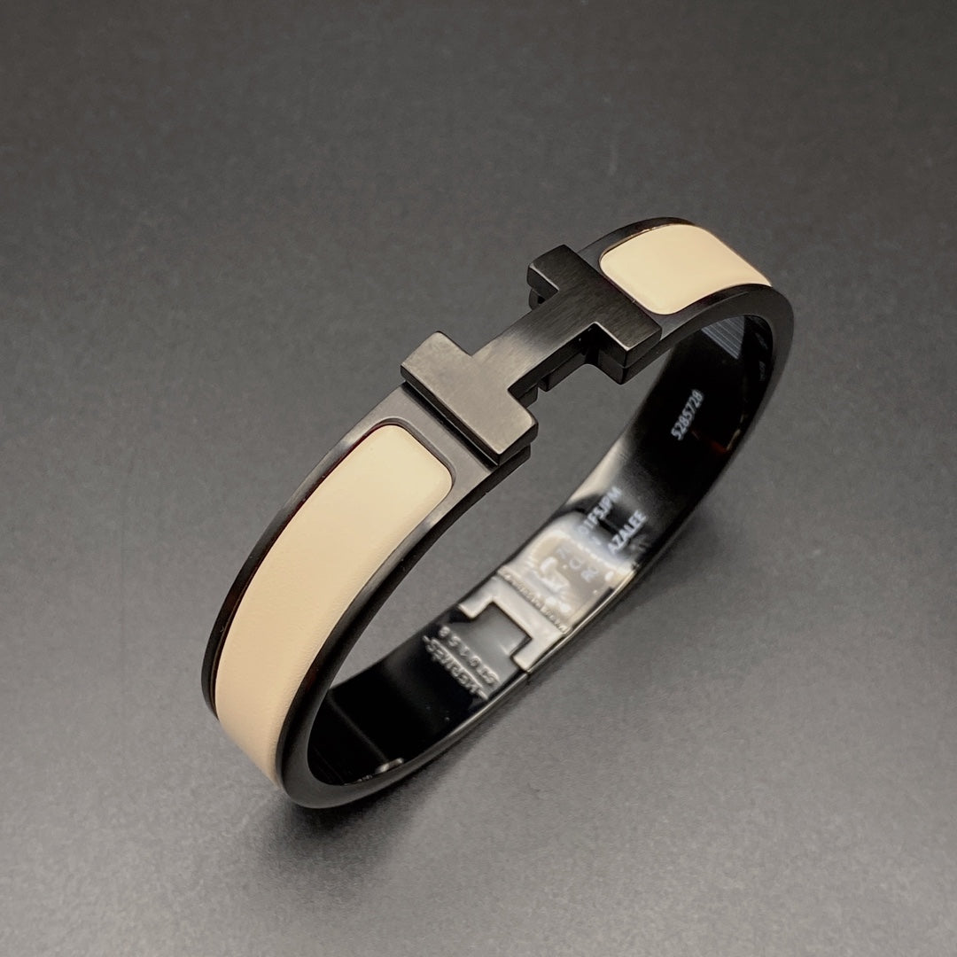 [Kismet Jewels ]H BRACELET 12MM BLACK BEIGE CERAMIC