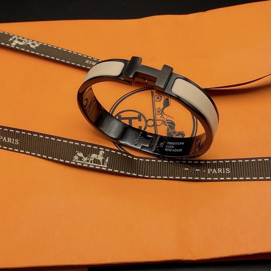 [Kismet Jewels ]H BRACELET 12MM BLACK BEIGE CERAMIC