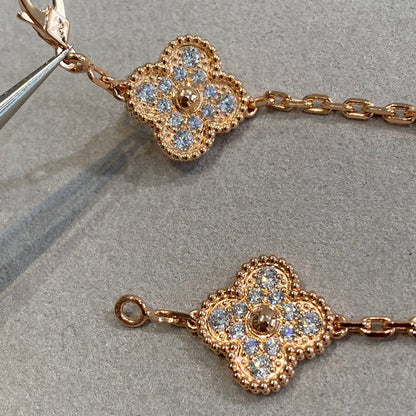 [Kismet Jewels ]CLOVER 5 MOTIFS  FULL DIAMOND BRACELET